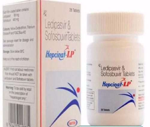 400Mg Hepcinat Ledipasvir Sofosbuvir Tablet Pack Of 28 Tablet  Expiration Date: 2 Years