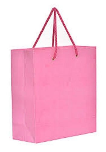 Security Light Weight And Easy To Carry Reusable Fashionable Pink Paper Carry Bag