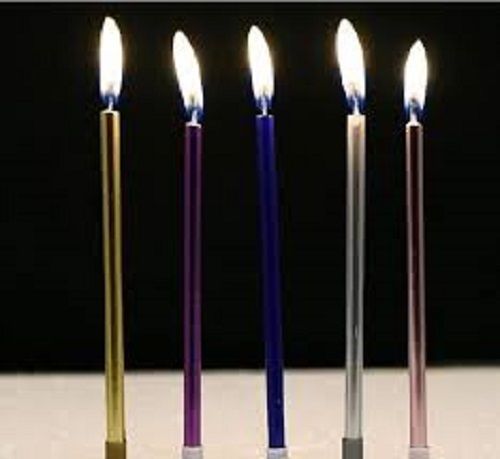 Lightweight Designer And Natural Fragrance Multicolor Birthday Cake Candles  Burning Time: 5 Minutes