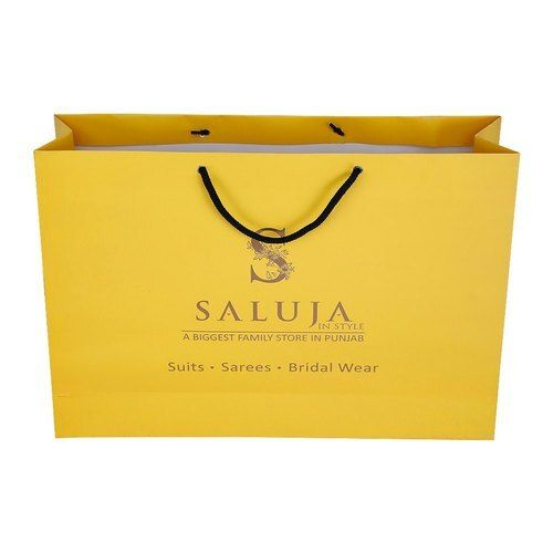 Eco Friendly Biodegradable Lightweight Printed Yellow Fancy Paper Bag Max Load: 1  Kilograms (Kg)