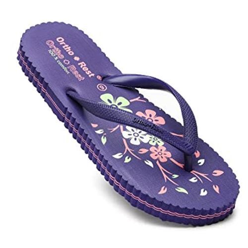 Purple Lightweight Fit And Comfortable Blue Colour Flip Flops Slipper For Casual Wear