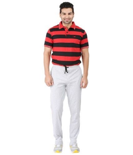 Mens Red Black Cotton Polo T-Shirts