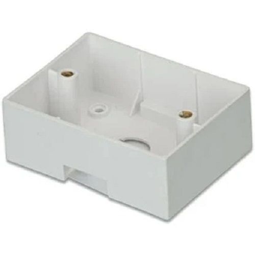 Pvc Plastic Rectangle Shaped White Modular Box For Electrical Fittings  Dimension(L*W*H): 6 X 4 Inch (In)