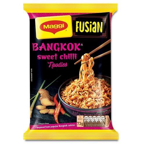 Spicy Yummy Bangkok Maggi Fusian Sweet Chilli Instant Vegetarian Noodles Used For Eating