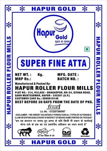 50 Kilogram White Powder Form Food Grade 17 % Protein Hapur Gold Super Fine Atta