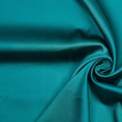 Aqua 50 Yarn Count Smooth Texture Plain Pattern Nylon Satin Fabric