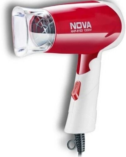 Good Quality Red And White Plastic Nova Hair Dryer For Ladies, 80 Watt  Voltage: 220 Volt (V)