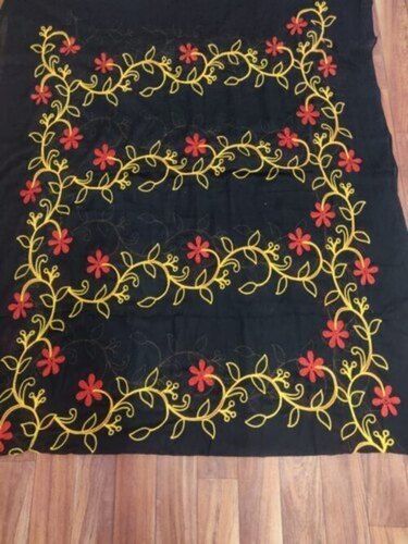 Black Red And Golden Floral Printed 2.25 Meter Length Stylish Cotton Dupatta Decoration Material: Paint