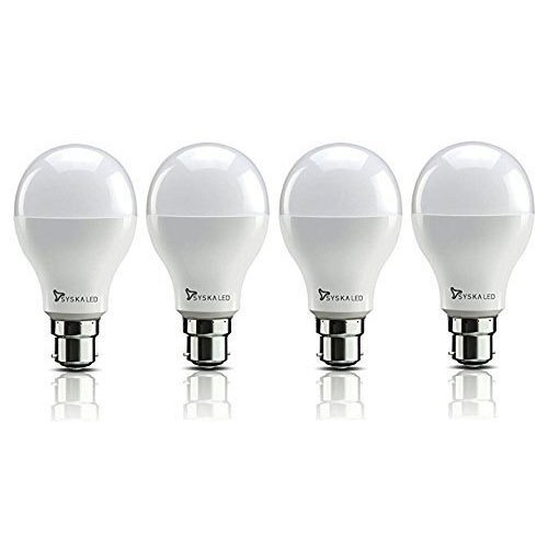 Eco Friendly And High Design High-Efficiency Directed Nature Syska Led Bulbs - Ceramic & Aluminum, Round, White | 220-240V, 50Hz, 1-2 Year Warranty, 90% More Efficient