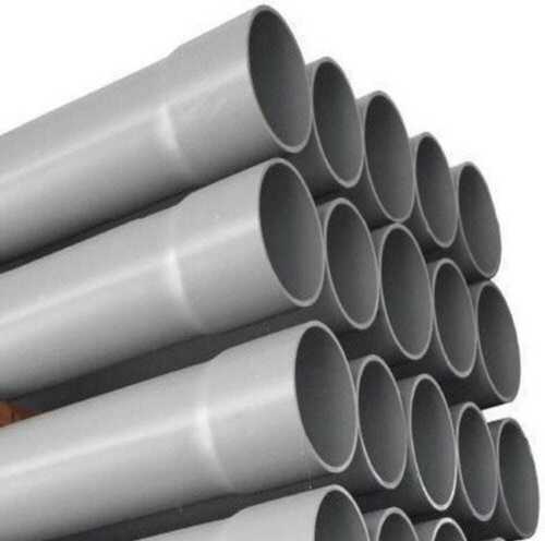 Highly Durable Long Lasting And Rust Proof Round Grey Pvc Water Pipes