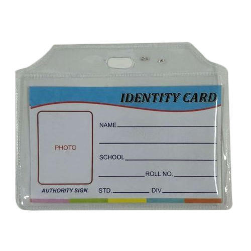 Long Lasting Term Service Light Weight White Rectangular School Pvc Identity Card