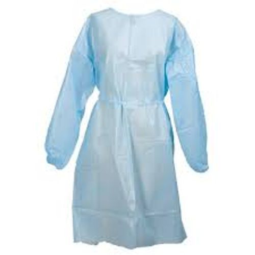 Blue Safety Protection Fluid Resistant With Knitted Cuffs Medical &Disposable Ppe Gowns For Ladies