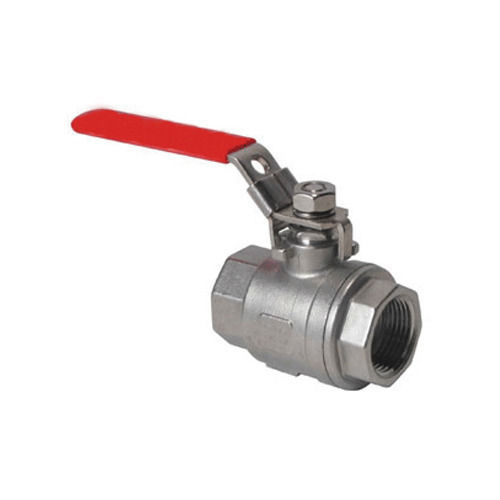 Medium Pressure Ball Valve In Cast Iron Metal And Red Color Handle For Pipe Fitting