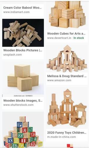 Multiple Shape And Size Wooden Blocks For Arts And Crafts Making