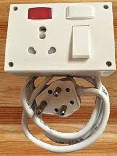 Cream Extension 2 Yard Sockets With Wire Electrical Switch Box Used For Home