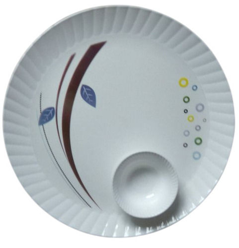 Unbreakable Extremely Robust Round Lightweight White Plastic Dinner Plates Application: Home