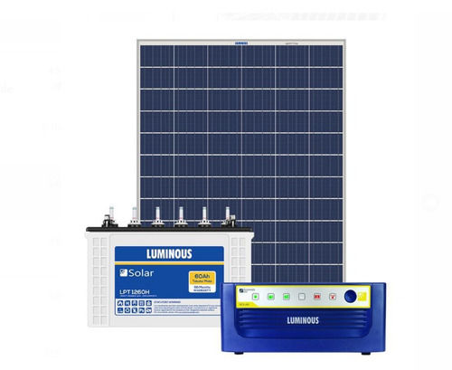 White Rectangular Shape 160 Watts Luminous 850 Va Off Grid Solar System Kit