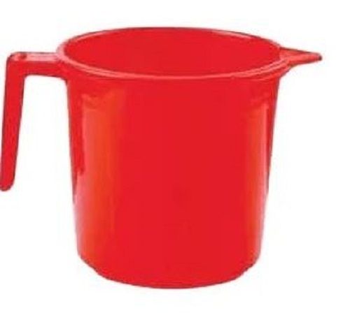 Red Shade Round Shaped Hdpe Plastic Bath Mug Used In Home Purpose, 1 Liter  Hardness: Rigid