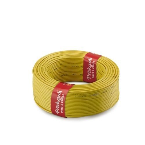 Waterproof Easy To Use High Current Carrying Capacity Long Durable Yellow Pvc Electrical Wire 