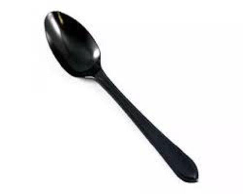 Elegant Eco Friendly Yellow Lightweight And Easy To Use Disposable Black Plastic Spoons Size: 6-8 Inch