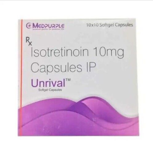 Isotretinoin 10Mg Ip Unrival Softgel Capsule, Packaging Size 10 X 10  General Medicines