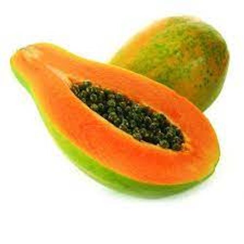 Large And Pear-Shaped Fresh Orange Papaya - Size: 75 to 500 mm Color: Green to Butter Yellow Flesh: Pale Orange Musky Flavor with Buttery Consistency