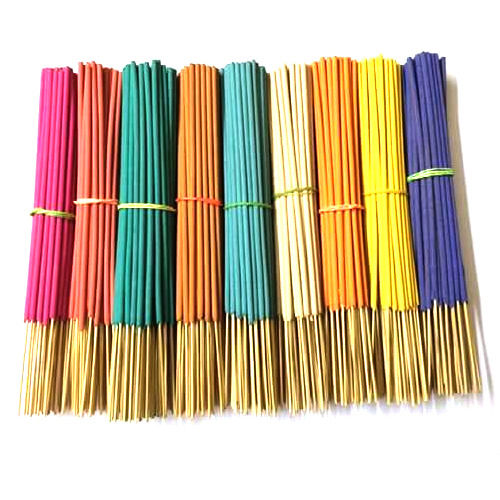 Low Smoke Lightweight Eco Friendly Chemical And Charcoal Free Multi Color Bamboo Incense Stick 