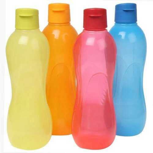 Multicolor Plastic Bottles For Drinking Usage, Round Shape And 300-500 Ml Capacity