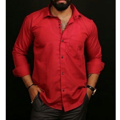 Plain red shirt outlet for men