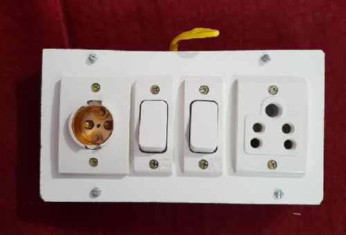 White Wooden Rectangular Shaped Electric Switch Board Used For Home And Fittings