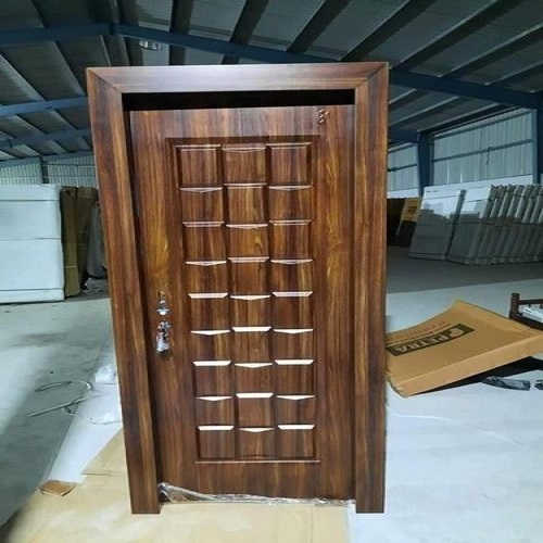 दीमक प्रतिरोध और लंबे टिकाऊ ठोस भूरे रंग के डिजाइनर लकड़ी के दरवाजे आवेदन: बाहरी