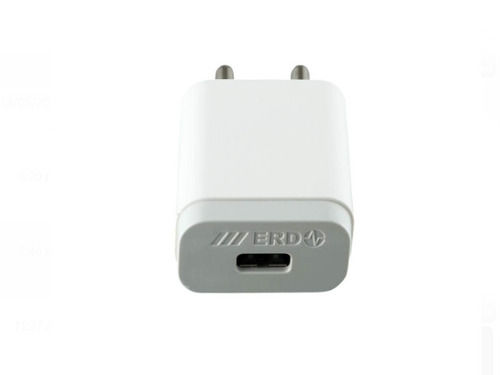 1 Amp 5V Erd White Charger Adapter, For Mobile Charging  Battery Backup: 14 Hours