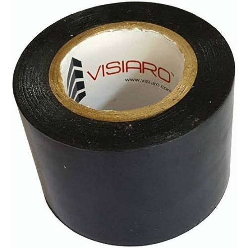 Black 60 Meter 2.5Mm Thick Hot Melt Adhesive Poly Vinyl Chloride Single Side Sello Tape