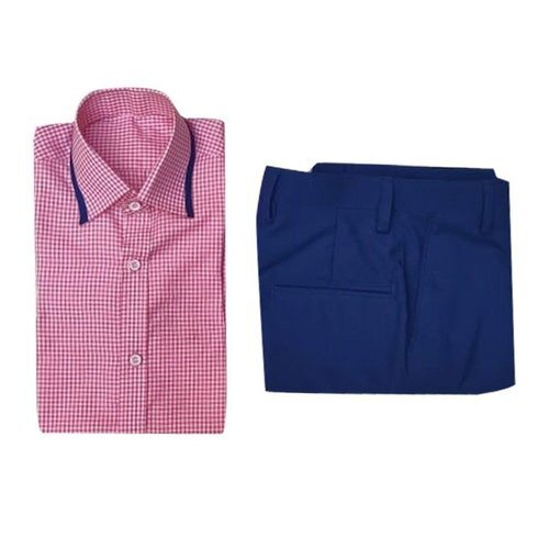 Boys Cotton Blend School Uniform Set - Classic Collar, Customized Badge Logo | Durable, Breathable, Quick Dry, Anti-UV, Versatile for Everyday Wear
