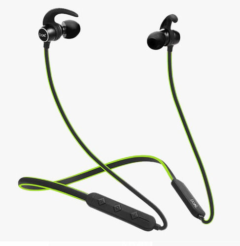 Green And Black Neck Band Boat 255 Rockerz Wireless Earphone For Music, Calling Battery Backup: 14 Hours