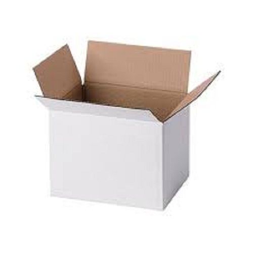 Plain Lightweight Square Shape Glossy Finish Corrugated Paper Box For Packaging Use