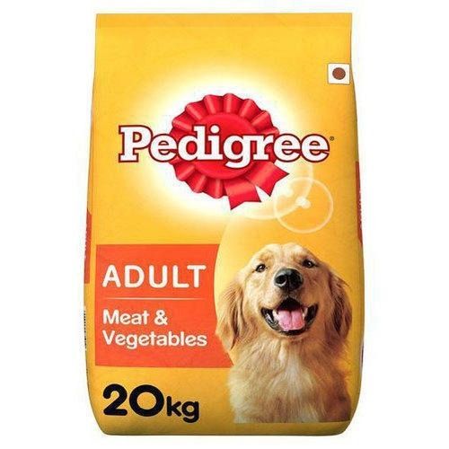 Packaging Size 20 Kilogram Pedigree Brown Color Natural Dog Food 