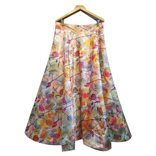 Printed Daily Wear All Season Use Beautiful Polyester Long Skirts For Ladies