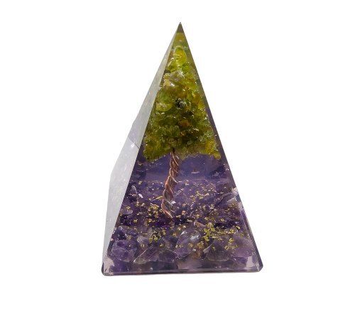 Scratch Resistance Environment Friendly Elegant Look Stone Orgone Pyramid