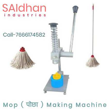 Semi Automatic Cotton Mop Making Machine For Industrial Use Installation Type: Free Stand