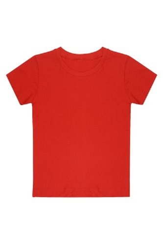 Short Sleeves Breathable Washable Summer Wear Smooth Plain Cotton Kid T-Shirt