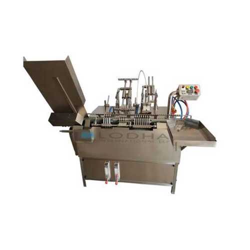 Silver Stainless Steel Ampoule Filling Machine For Filling And Sealing Injectable Ampoules