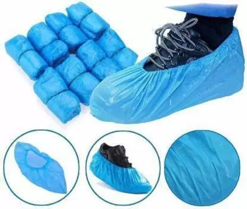 Thick Strong Blue Plastic Disposable Pp Non Woven Shoes Cover Pack Of 50