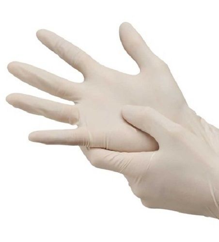 White Medical Latex Full Finger Hand Gloves