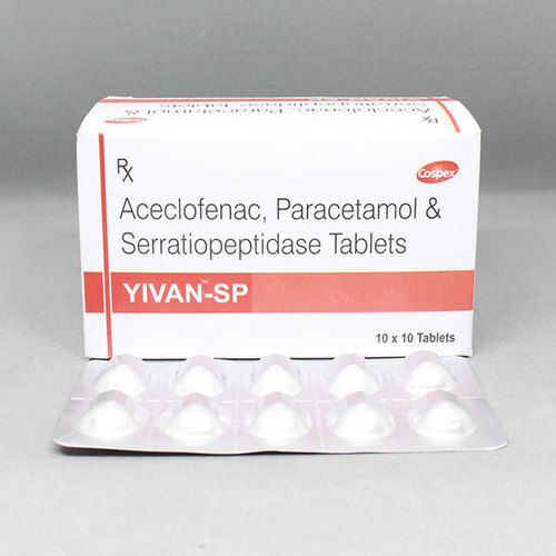 Aceclofenac Paracetamol And Serratiopeptidase Tablets, 10X10 Tablets Age Group: Adult