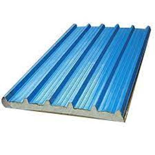 For Roofing Wall Cladding Blue Puf Blue Panel Corrugated Roof Sheet, Thickness: 20Mm Application: Self Extinguishing