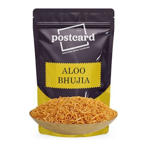 No Artificial Flavors Added Fresh Crunchy Preserving Hygiene Made With Sunflower Oil Snacks Postcard Aloo Bhujia Namkeen