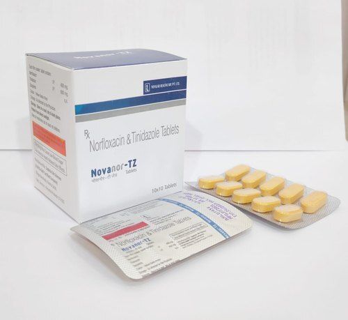 Novolab Healthcare Novanor Tz Tablets, 10X10 Pack Norfloxacine And Tinidazole Tablets