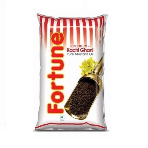 1 लीटर शुद्ध और प्राकृतिक प्रीमियम कच्ची घनी फॉर्च्यून मस्टर्ड ऑयल का पैक