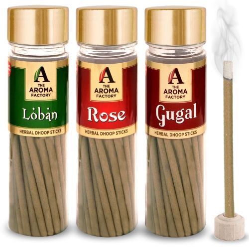 Traditionally Made 100% Natural Brown Colour Holder With Aroma Incense Dhoop Sticks For Pooja